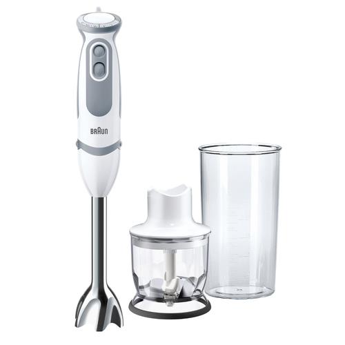 BRAUN Frullatore a immersione Braun MQ5020 con bicchiere e tritatutto 750 W bianco e grigio